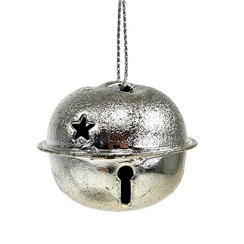 Prodotto Campana in metallo per decorazione albero di Natale 4 cm argento 12 pezzi