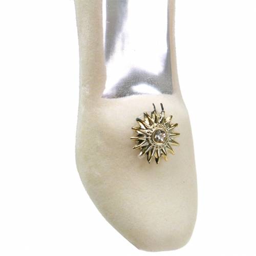 Floristik24 Pompe appendi albero di Natale bianche 11 cm 2 pezzi