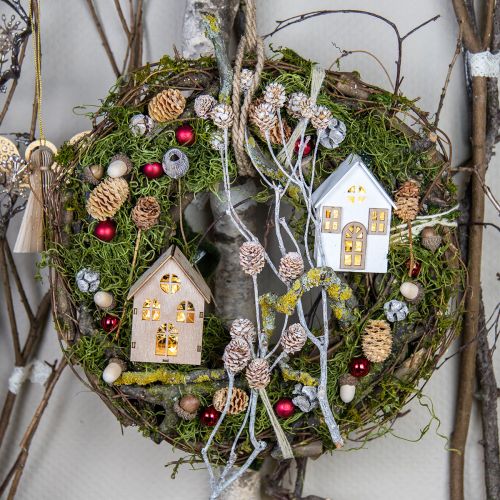 Floristik24 Decorazioni per l&#39;albero di Natale, decorazioni per la casa in legno H10cm 4 pezzi