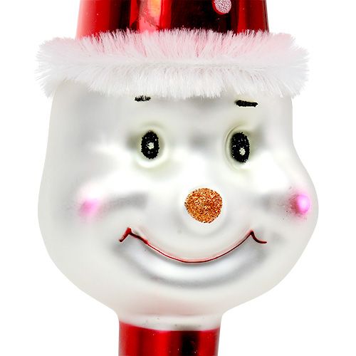 Prodotto Figura superiore dell&#39;albero Pupazzo di neve 30 cm Rosso, bianco