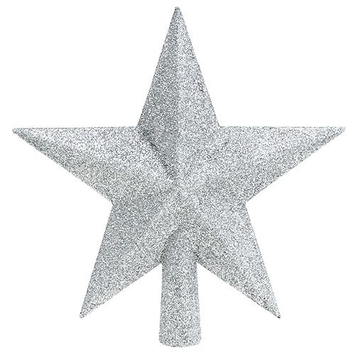 Top albero mica argento Ø2,2 cm 19,5 cm x 20 cm