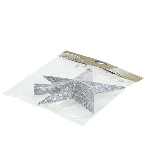 Prodotto Top albero mica argento Ø2,2 cm 19,5 cm x 20 cm