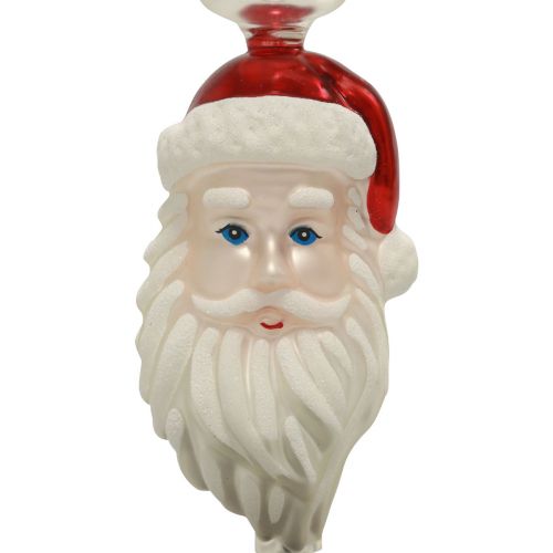 Prodotto Parte superiore dell&#39;albero in vetro Babbo Natale parte superiore dell&#39;albero di Natale colore H34cm