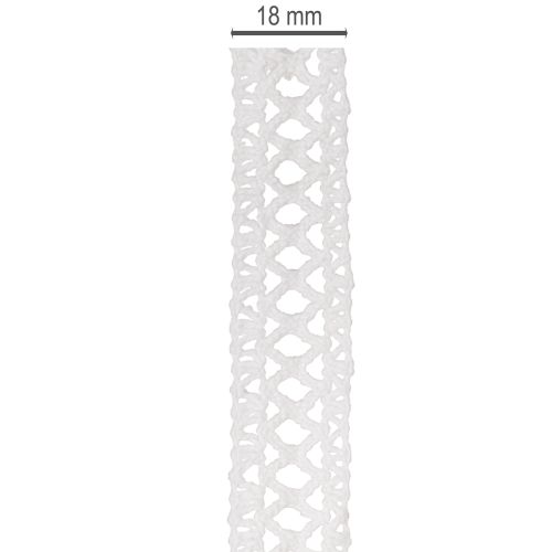 Nastro decorativo in pizzo, cotone, per design creativo, 18 mm, 10 m | Floristik24.it