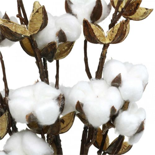 Floristik24 Ramo in cotone Ramo artificiale in cotone 61cm 3pz