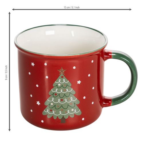 Tazza natalizia con motivo albero di Natale, 9 cm | Floristik24.it
