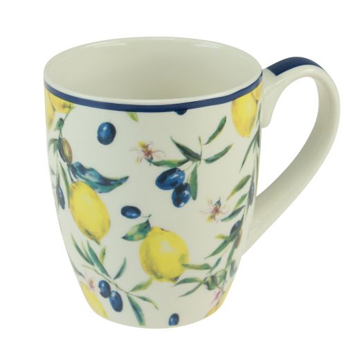 Floristik24 Tazza tazza olive e limoni in ceramica 10,5 cm