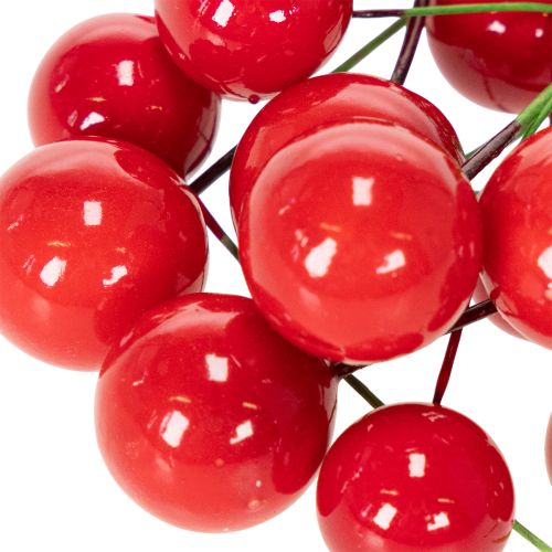 Mini palline di Natale artificiali a forma di bacche rosse per decorazioni floreali, 2 cm, 48 pezzi | Floristik24.it