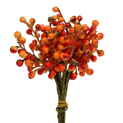 Floristik24 Mazzo di bacche arancio L20cm