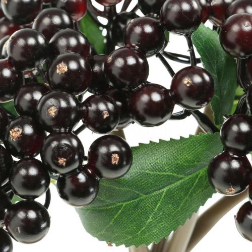 Floristik24 Bacca ramo rosso nero artificiale deco ghirlanda autunnale 25 cm 5 pezzi in mazzo