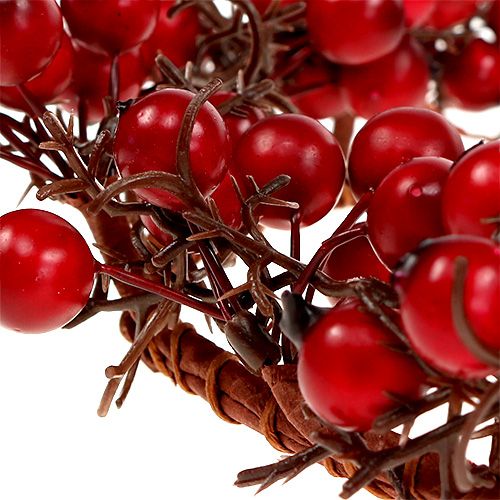 Floristik24 Corona di bacche Ø15cm rosso
