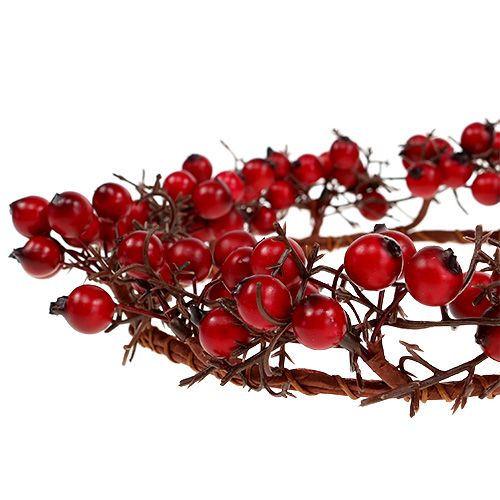 Floristik24 Corona di bacche Ø15cm rosso