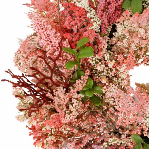 Floristik24 Ghirlanda di erica rosa artificiale Ø48cm