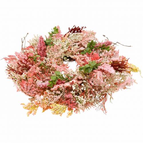 Floristik24 Ghirlanda di erica rosa artificiale Ø48cm