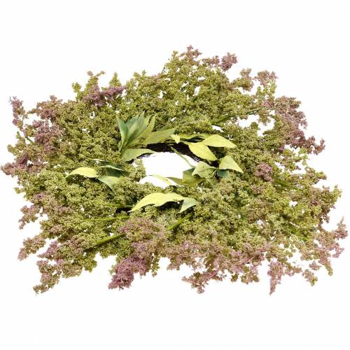 Floristik24 Corona di erica artificiale verde, rosa Ø72cm