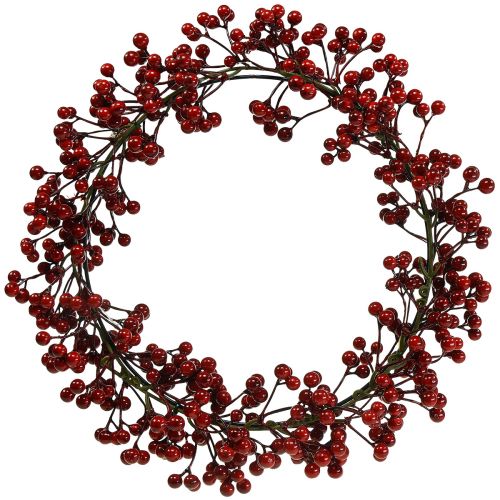 Ghirlanda di bacche Piante artificiali rosse Natale rosso Ø35cm