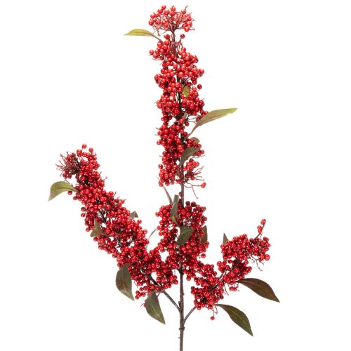 Ramo artificiale con bacche e foglie rosse, 96 cm acquistare | Floristik24.it