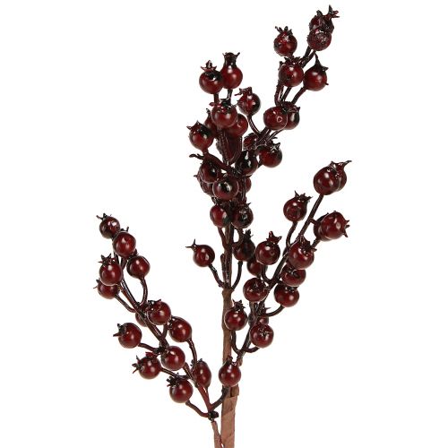 Prodotto Ramo di bacche bacche rosse rami decorativi Natale 39 cm 2 pezzi