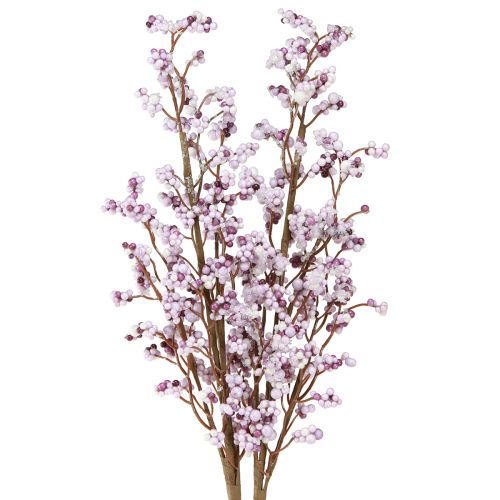Ramo di bacche Ramo di Natale viola bianco gelo L60cm 2 pz