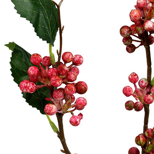 Floristik24 Ramo di bacche artificiale rosso-bianco 64 cm 6 pezzi
