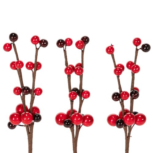 Ramo artificiale con bacche rosse, 15 cm, 6 pezzi acquistare | Floristik24.it