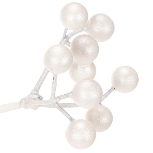 Ramo artificiale di bacche bianche, per decorazioni/lavoretti creativi, 52 cm | Floristik24.it