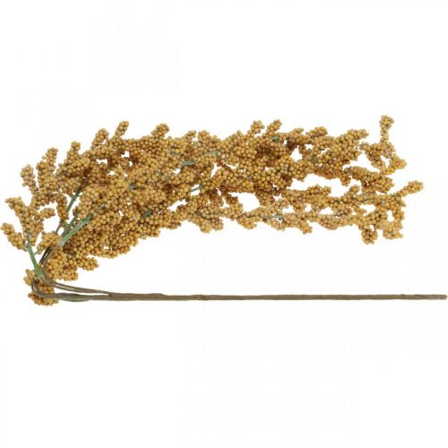 Floristik24 Ramo di bacca artificiale ramo decorativo bacche decorative gialle L80cm