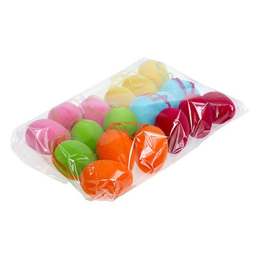 Floristik24 Uova decorative floccate 7 cm 18 pz