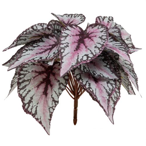 Cespuglio di begonia artificiale Bordeaux 37cm