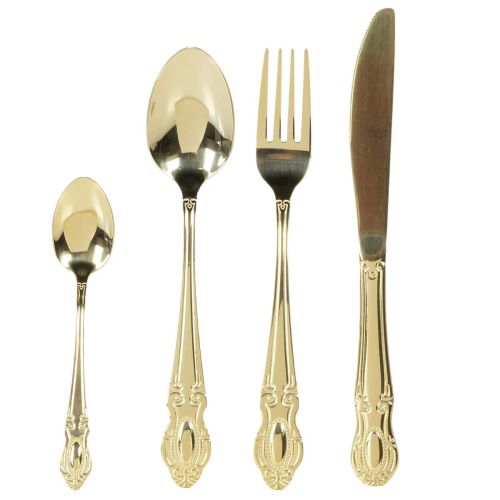 Set di posate dorate, 16