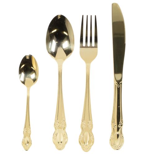 Set di posate dorate, 16
