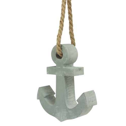 Floristik24 Decorazione ancora in cemento decorazione tavolo marittimo grigio 18 cm x 4,5 cm x 22 cm