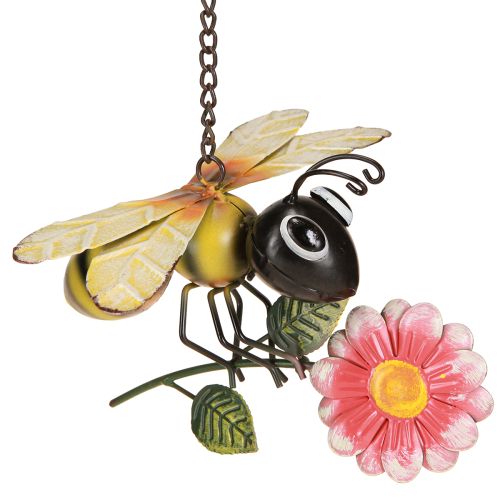 Floristik24 Decorazione ape Decorazione da giardino in metallo per appendere dipinta 21×21cm