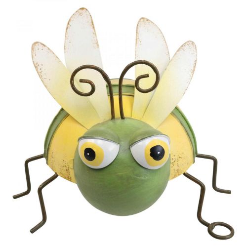Floristik24 Figura da giardino ape, figura decorativa insetto in metallo H9.5cm verde giallo