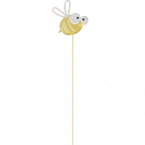 Prodotto Ape come spina, primavera, decorazione da giardino, ape in metallo giallo, bianco L54cm 3pz