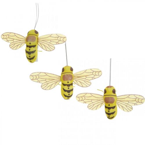 Floristik24 Ape con clip decorativa, decorazione primaverile, ape da clip, decorazione regalo 3 pezzi