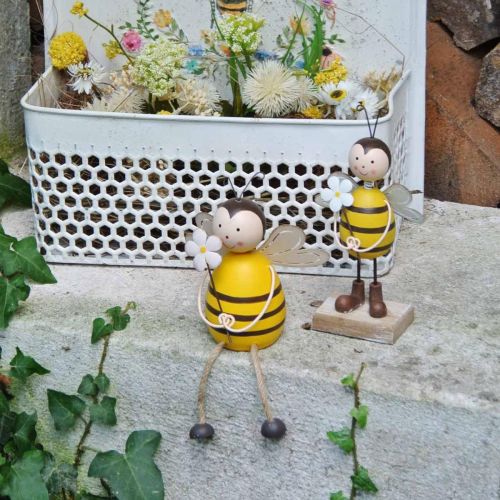 Floristik24 Ape decorativa con figura decorativa floreale decorazione estiva H21cm 2 pezzi