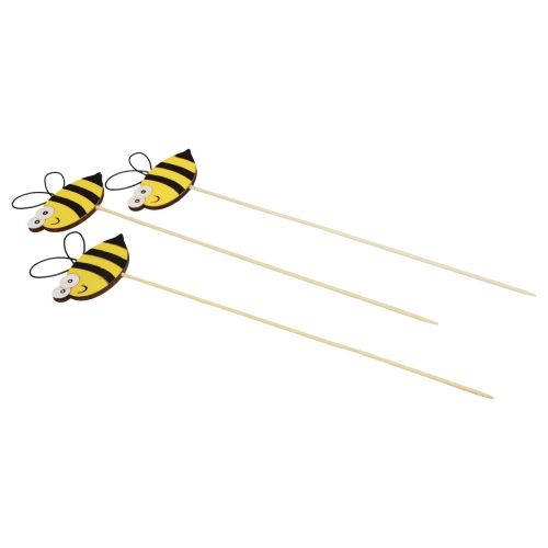 Floristik24 Decorazione primaverile spina fiore decorazione ape in legno 7 cm 12 pezzi
