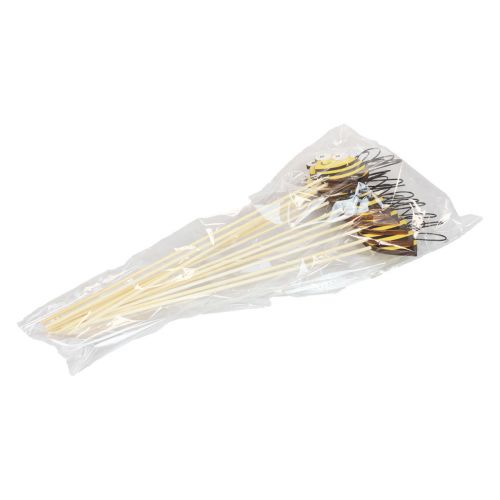 Floristik24 Decorazione primaverile spina fiore decorazione ape in legno 7 cm 12 pezzi