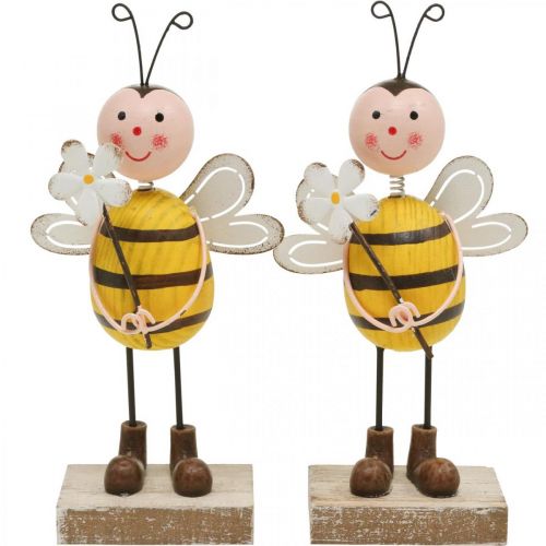 Ape decorativa con figura decorativa floreale decorazione estiva H21cm 2 pezzi