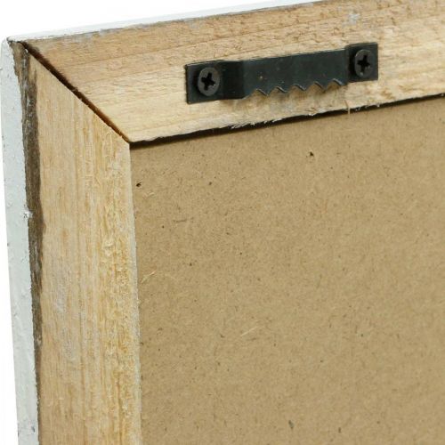 Prodotto Quadro con cornice in legno shabby chic, decorazione murale floreale 40×50cm