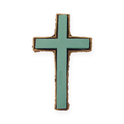 Floristik24 Croce in schiuma floreale piccola verde 42 cm 4 pezzi floristica in lutto