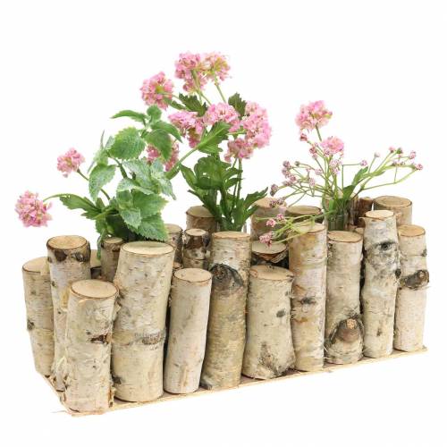 Barattolo in betulla con provette naturali 32cm