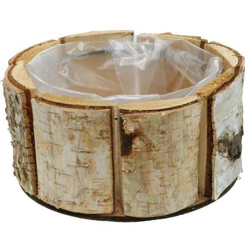 Floristik24 Vaso per piante in betulla vaso in betulla naturale rotondo fioriera in legno Ø13cm