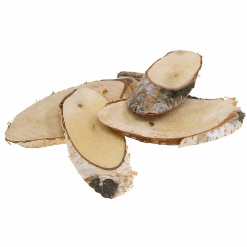Floristik24 Fette di betulla ovale naturale 4×8cm 1kg per la decorazione