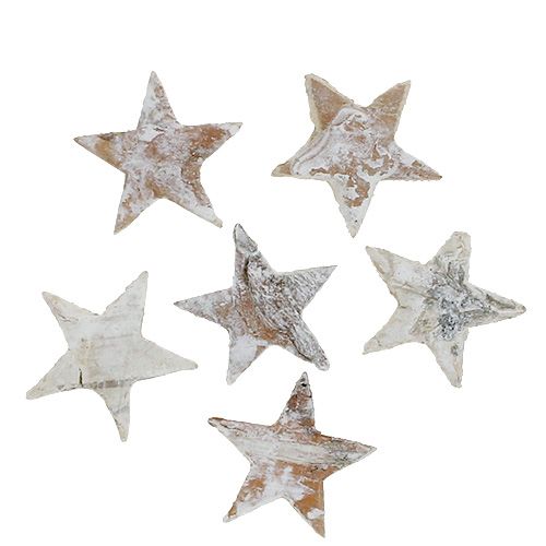 Prodotto Stelle di betulla mini 2 cm - 2,5 cm imbiancate 150 pz