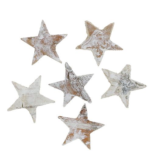 Stelle di betulla mini 2cm - 2,5cm imbiancate 150p