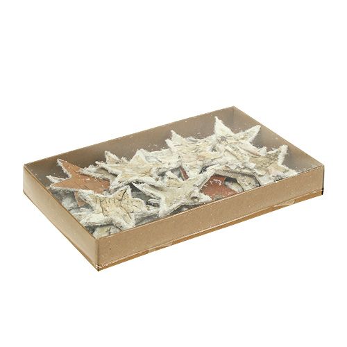 Prodotto Stelle di betulla innevate naturali 6,5 cm 30 pz