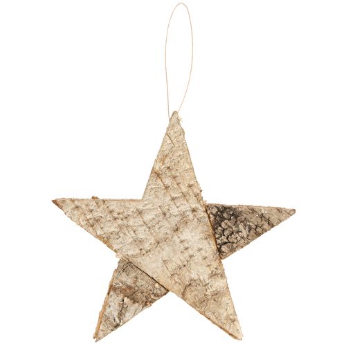 Prodotto Stelle di betulla per appendere stelle corteccia di betulla naturale 25 cm 3 pz