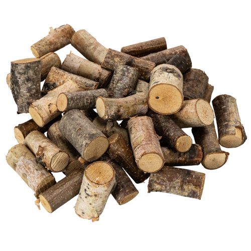 Pezzi decorativi in legno di betulla con corteccia per lavori artigianali, 3 cm, 300 g